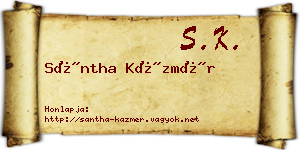 Sántha Kázmér névjegykártya